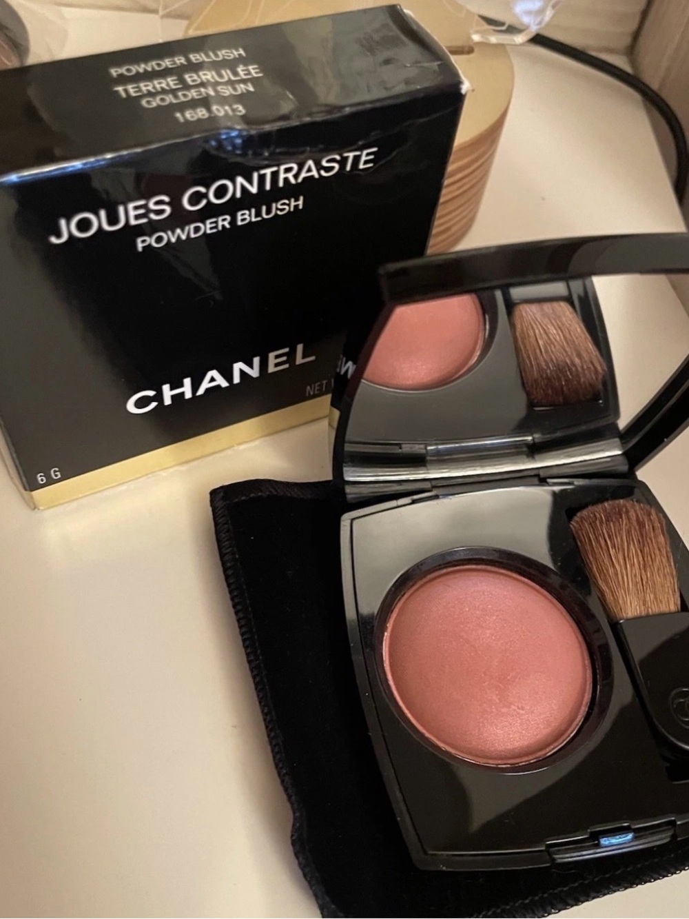 RARE CHANEL Joues Contraste Powder Blush in TERRE BRULEE/GOLDEN🌞SUN HARD TO FIND